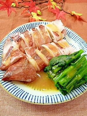 柔らかく煮る方法！「やりいかと春菊の酢みそ和え」