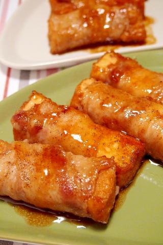 お弁当にも！　厚揚げの豚バラ巻き