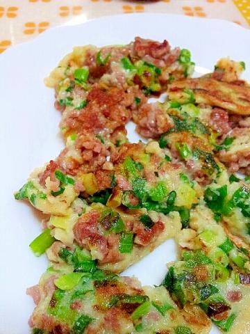 長芋でふわふわな✿豚ひき肉とねぎ焼き❤