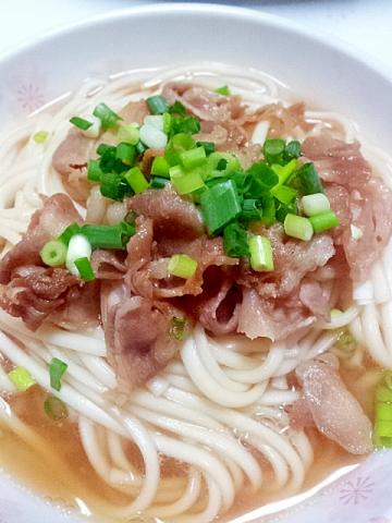 簡単豚バラ肉うどん