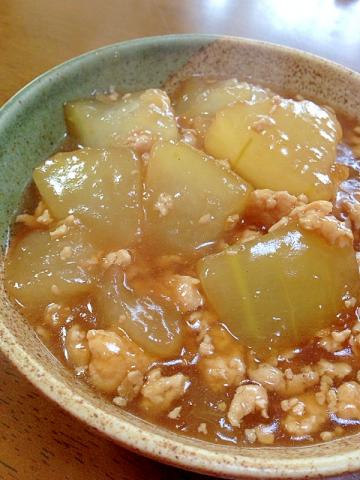 冬瓜と鶏ミンチの煮物