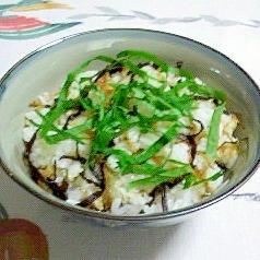 一人で楽しむ～ちりめん山椒と塩昆布の混ぜご飯～♪