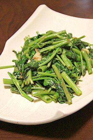 定番青菜炒め『空芯菜の炒め物』