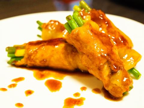 スタミナ料理✳︎豚肉のにんにくの芽巻き