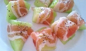 酒のつまみに！生ハムメロン