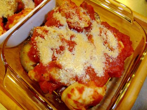 ヘルシー簡単！ササミとナスのトマト煮