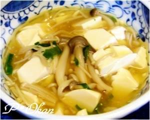 豆腐のキノコあんかけ