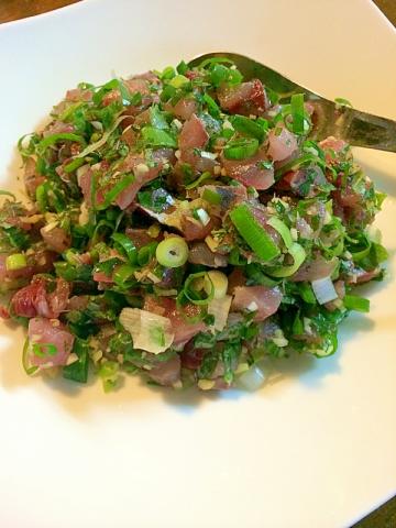 薬味たっぷり☆アジのタタキ☆