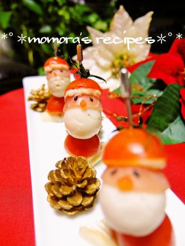 簡単Xmasオードブル♡サンタピンチョス♬キャラ弁