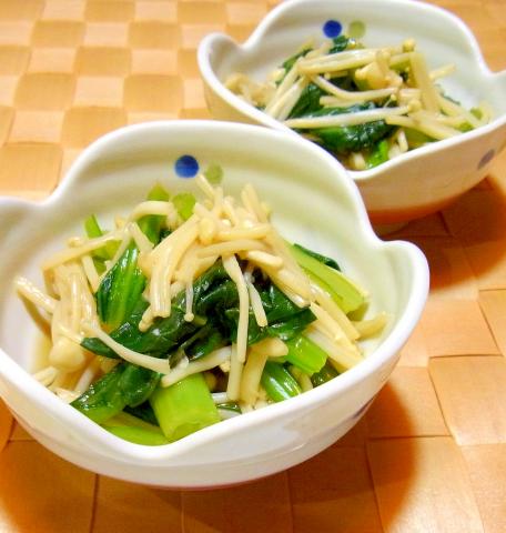 レンジで簡単♪えのきと小松菜のポン酢和え