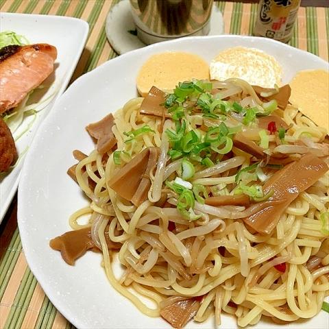 メンマともやしでシンプル油そば！！…風