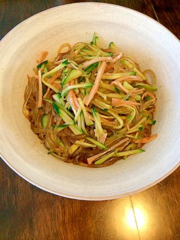 冷やし中華だれで☆春雨サラダ