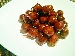 フライパンで簡単、むかごの煎り煮