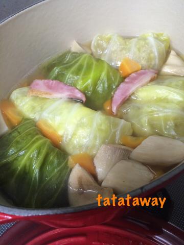 野菜たっぷり☆カレー風味のロールキャベツ