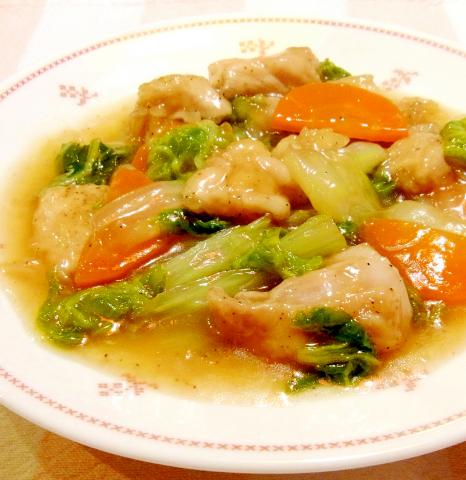 白菜と鶏肉の中華風うま煮